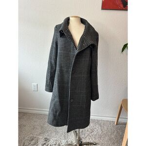 Lauren Ralph Lauren Wellesley Prince of Wales Balmacaan Wool Coat